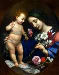 Мадонна с младенцем с цветами